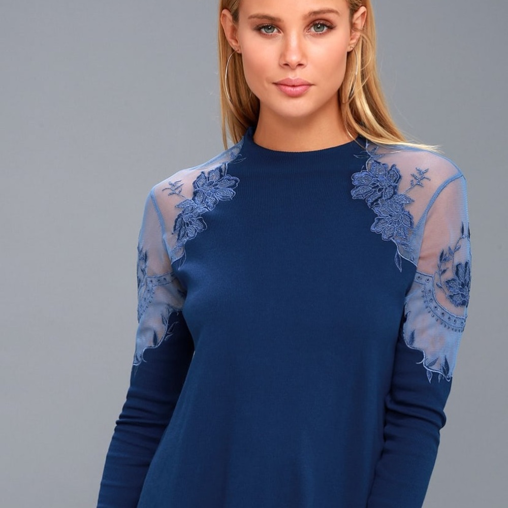Free people blue Daniella top